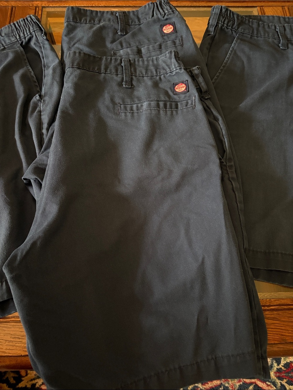 Set of 4 Men's Blue Elastic-Waist Chino Shorts